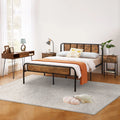 4-Piece Bedroom Set Full Bed Frame Nightstands and Desk Set P479792