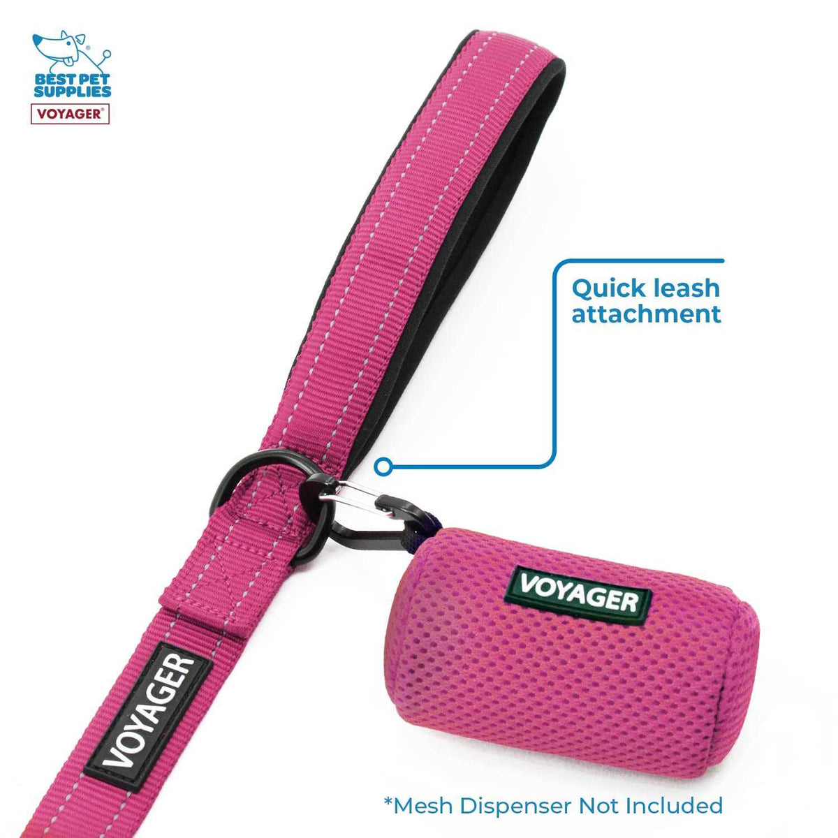 Reflective Dog Leash with Neoprene Handle, 5ft M10385
