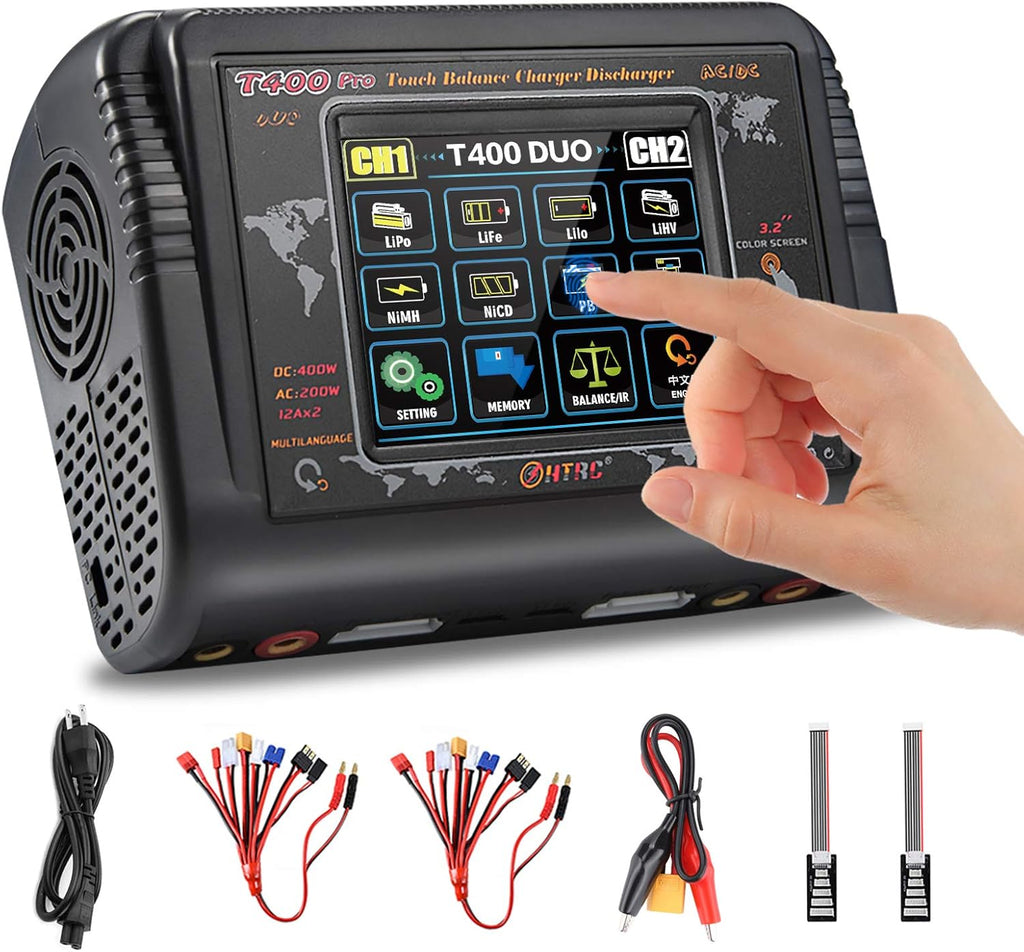 200W AC 400W DC 12A Touch Screen RC Battery Charger Discharger H6772
