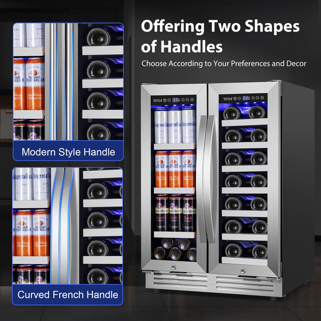24' Built in Wine Cooler Beverage Cooler Dual Zone Q55318