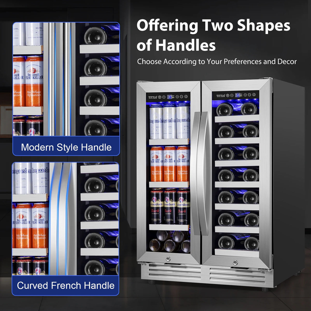 24' Built in Wine Cooler Beverage Cooler Dual Zone Q55318