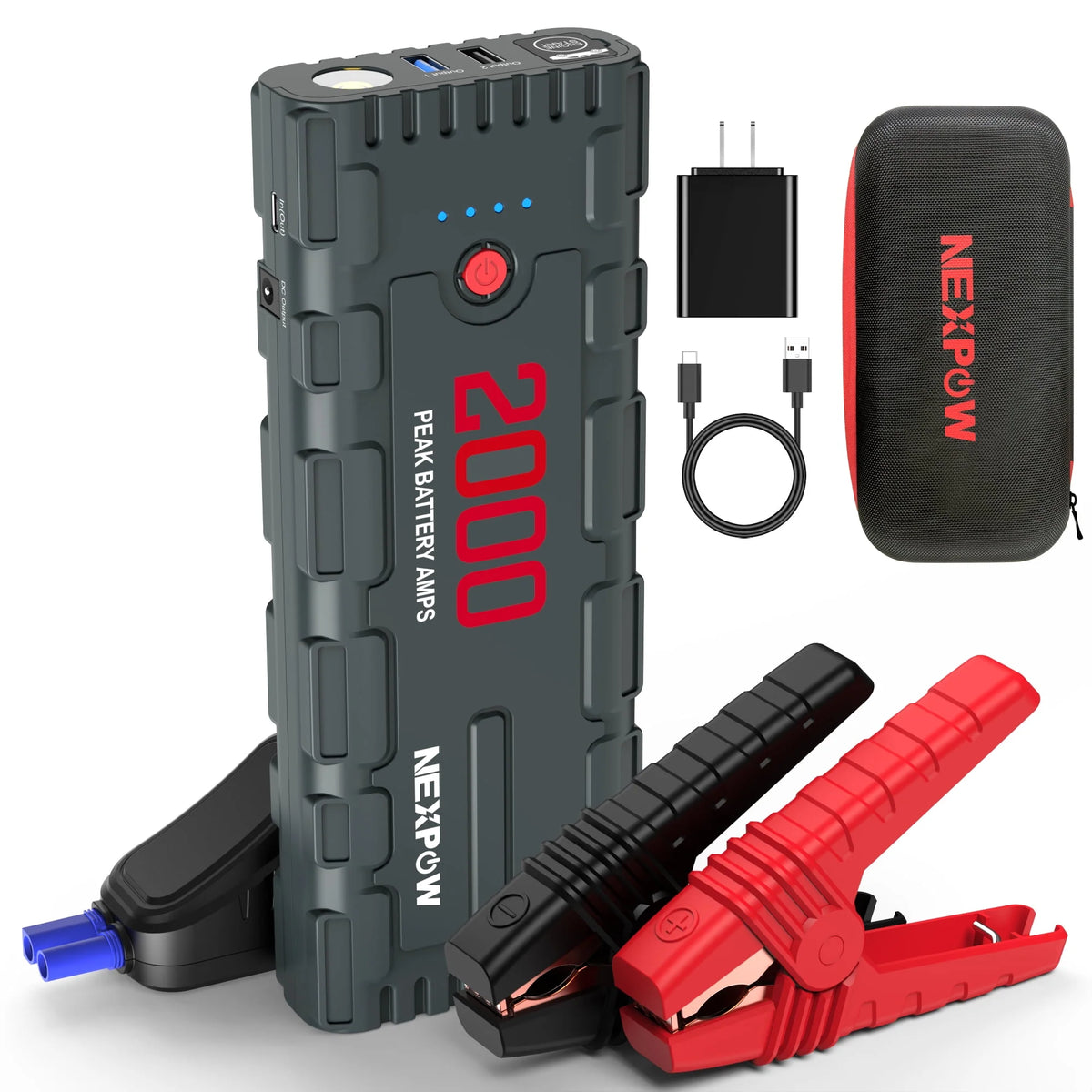 2000A Peak 18000mAh 12V Car Jump Starter with LED Light G9528