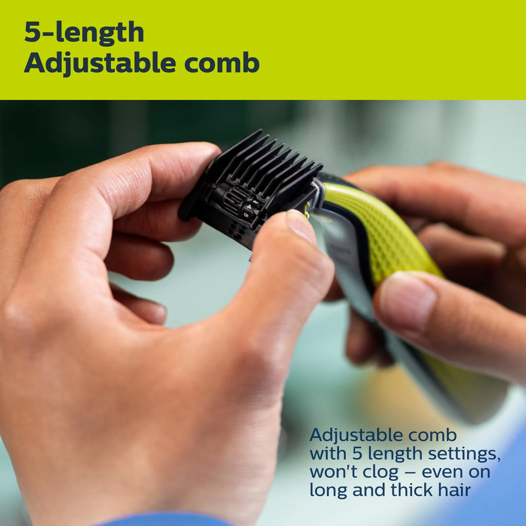 Hybrid Electric Razor and Beard Trimmer with 5-In-1 Comb and Body Hair Trimmer Kit H365
