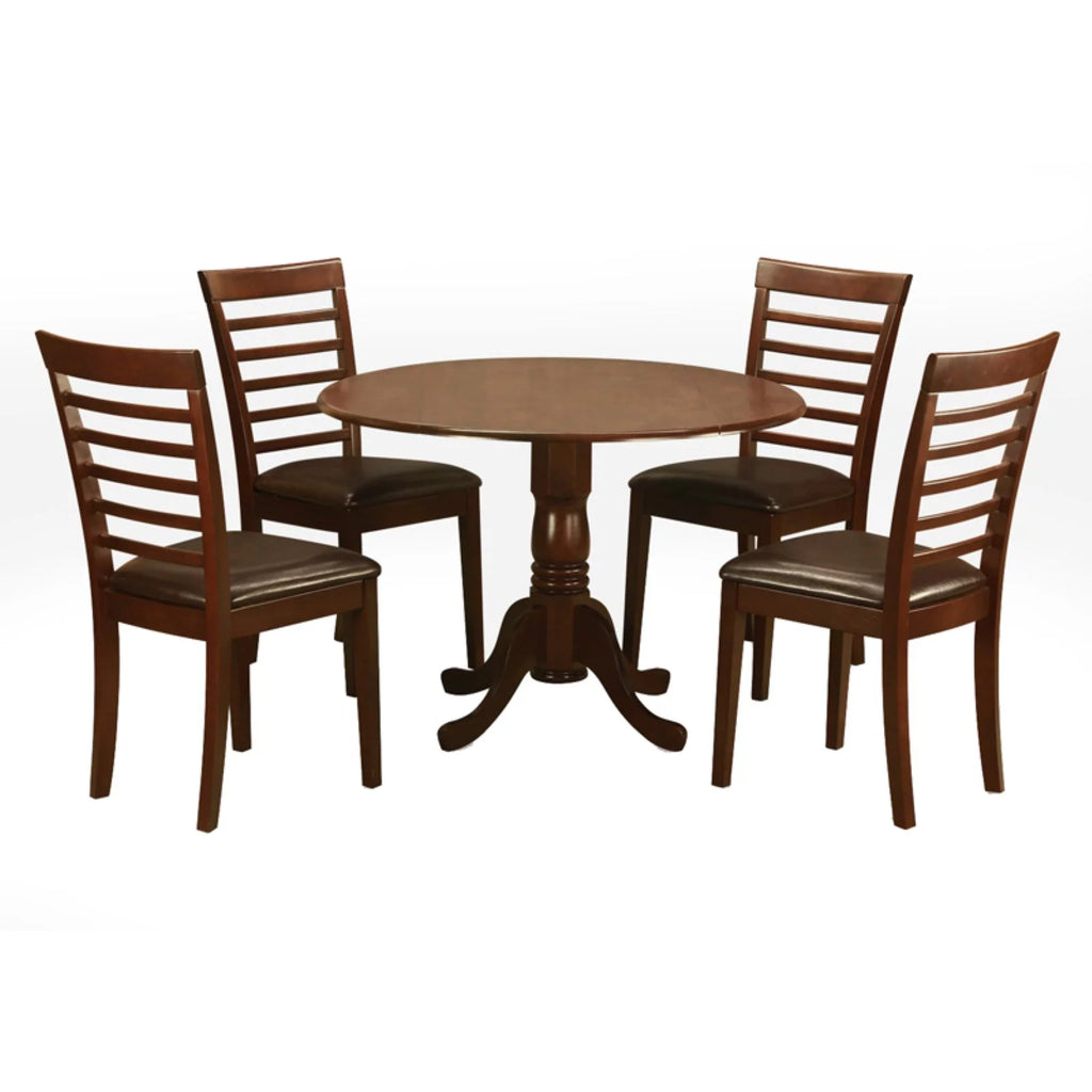 5 Pc Mahogany Round Kitchen Table Set A429524