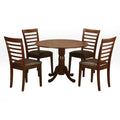 5 Pc Mahogany Round Kitchen Table Set A429524