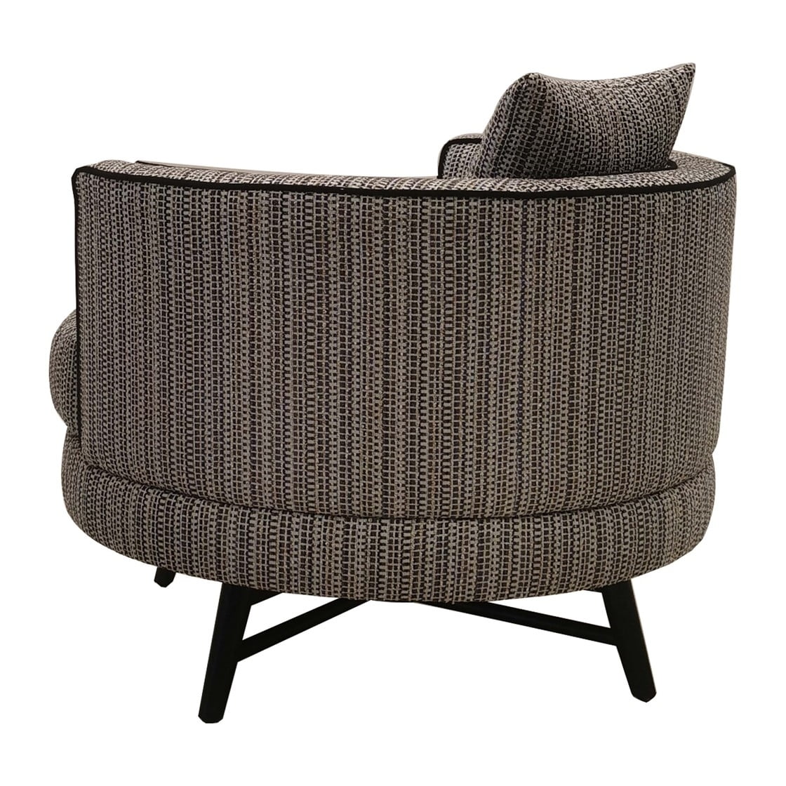 Modern Multi-Stripe Swivel Chair with Metal Base F9943