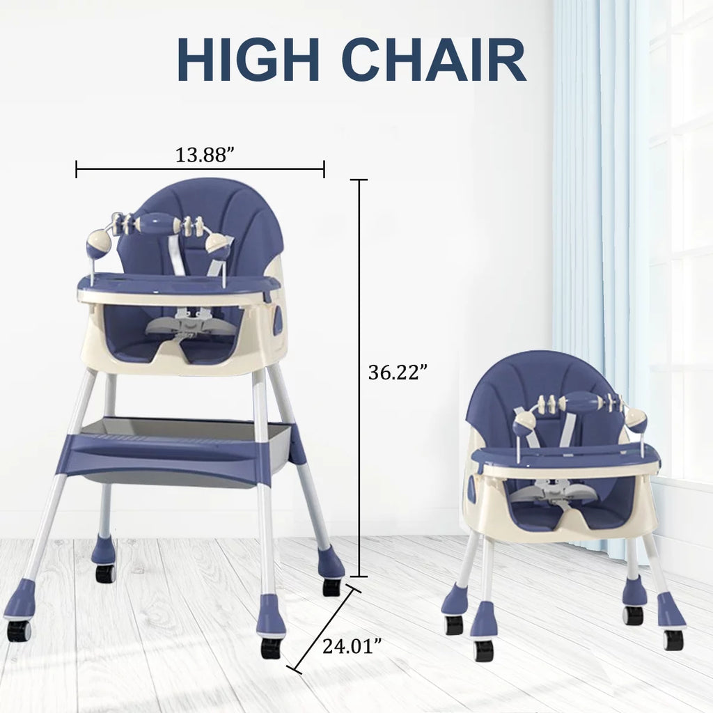 4-in-1 Baby High Chair Blue K213