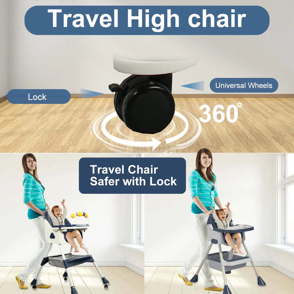 4-in-1 Baby High Chair Blue K213