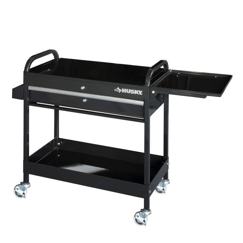 Black 1-Drawer Tool Utility Cart L211615