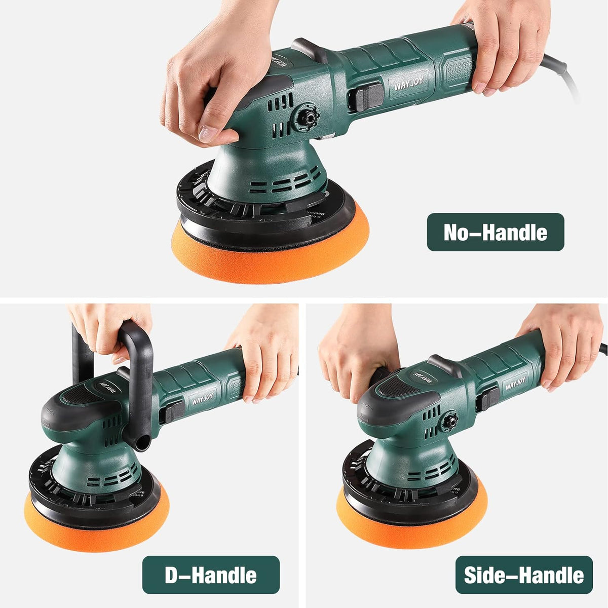 6 Inch Random Orbital Dual Action Polisher with Foam Pads N424