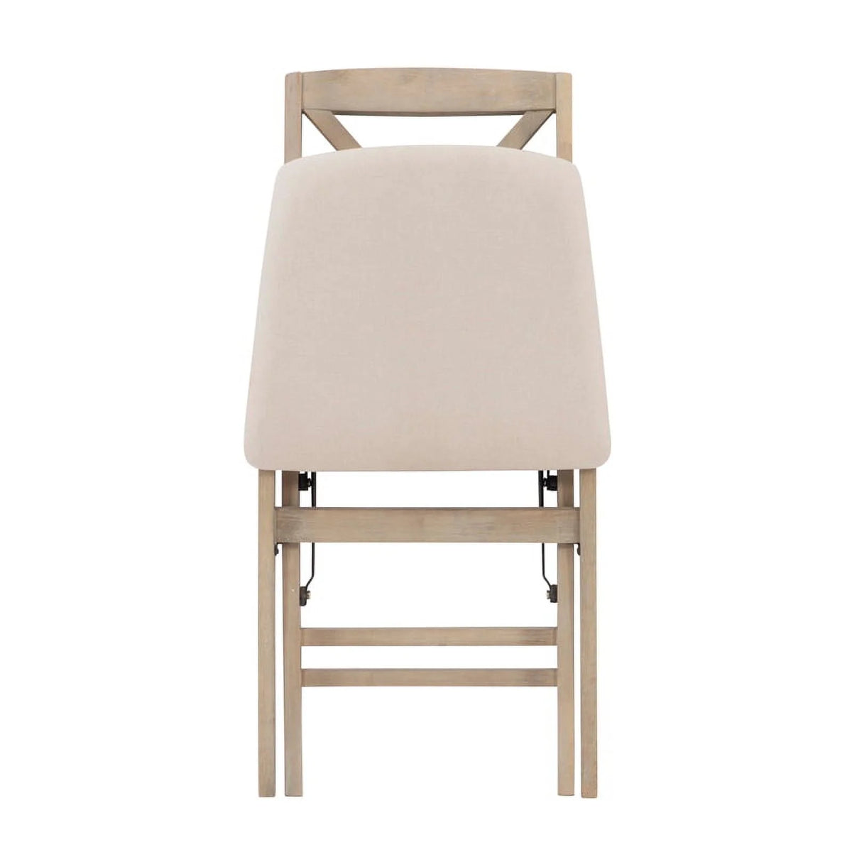 Set of Two Graywash Wood Folding Chairs T230