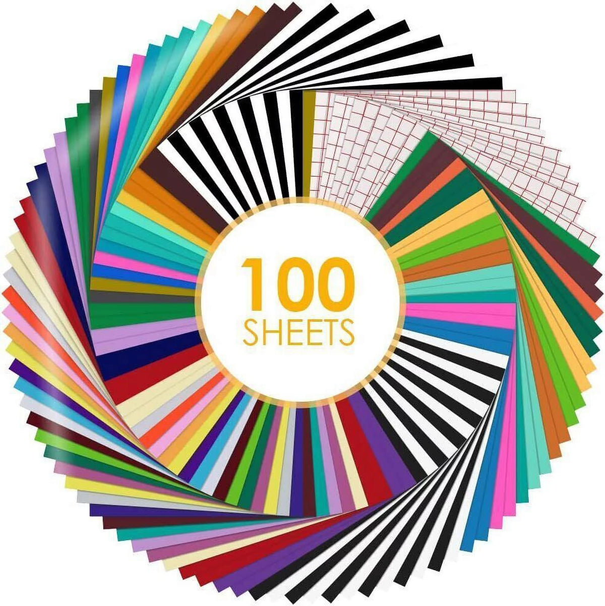 100 Pack 12"x12" Permanent Adhesive Vinyl R18963