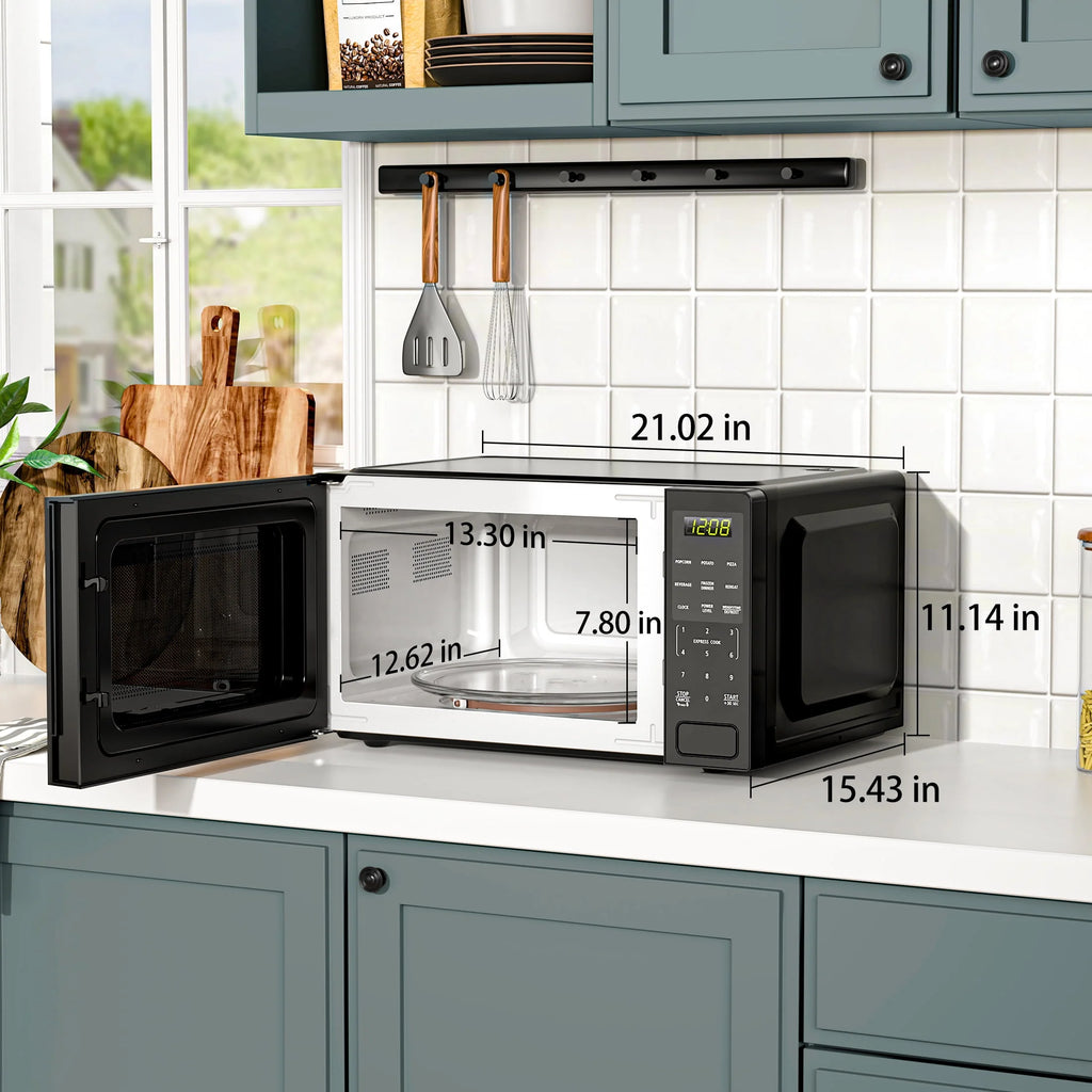 1.1 Cu ft 1000 Watts Black Countertop Microwave Oven G88129