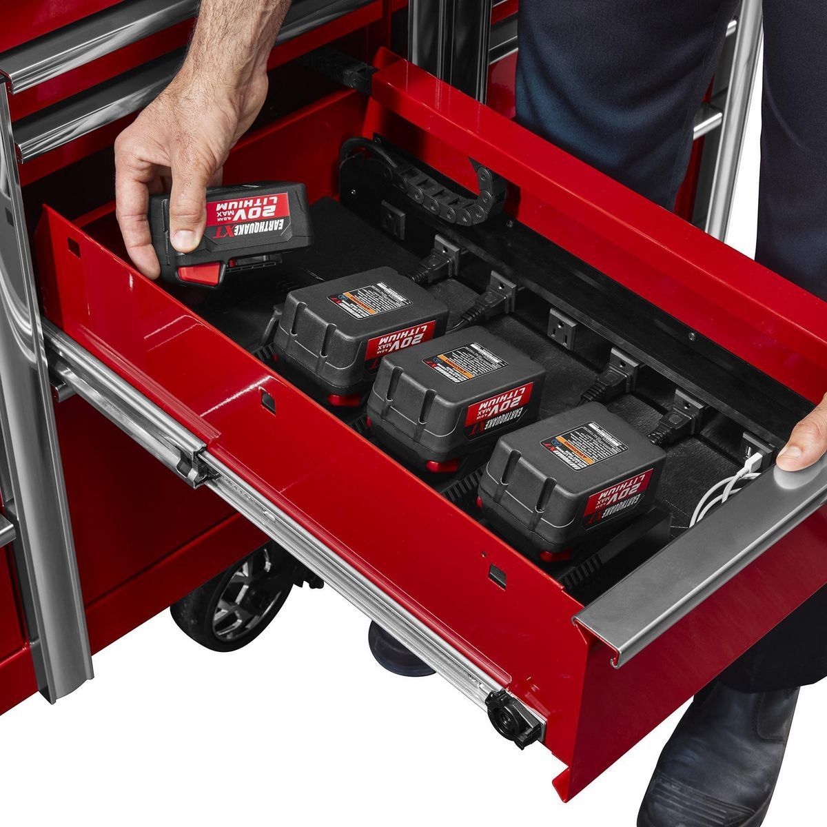 Red 56 in. x 25 in. Roll Cab A259