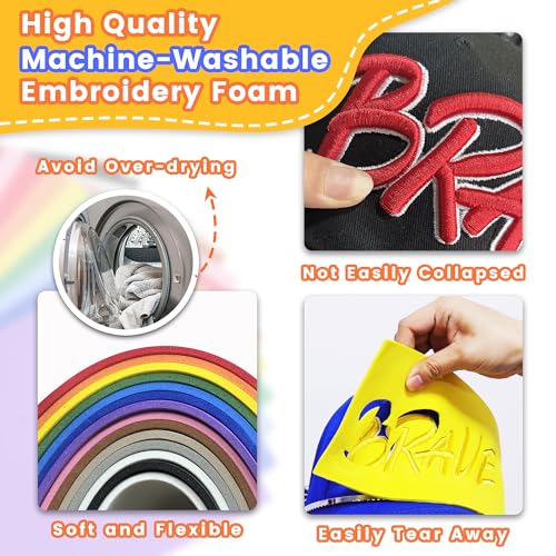 15 Pc 3mm Embroidery Puffy Foam 9"x12" D174828