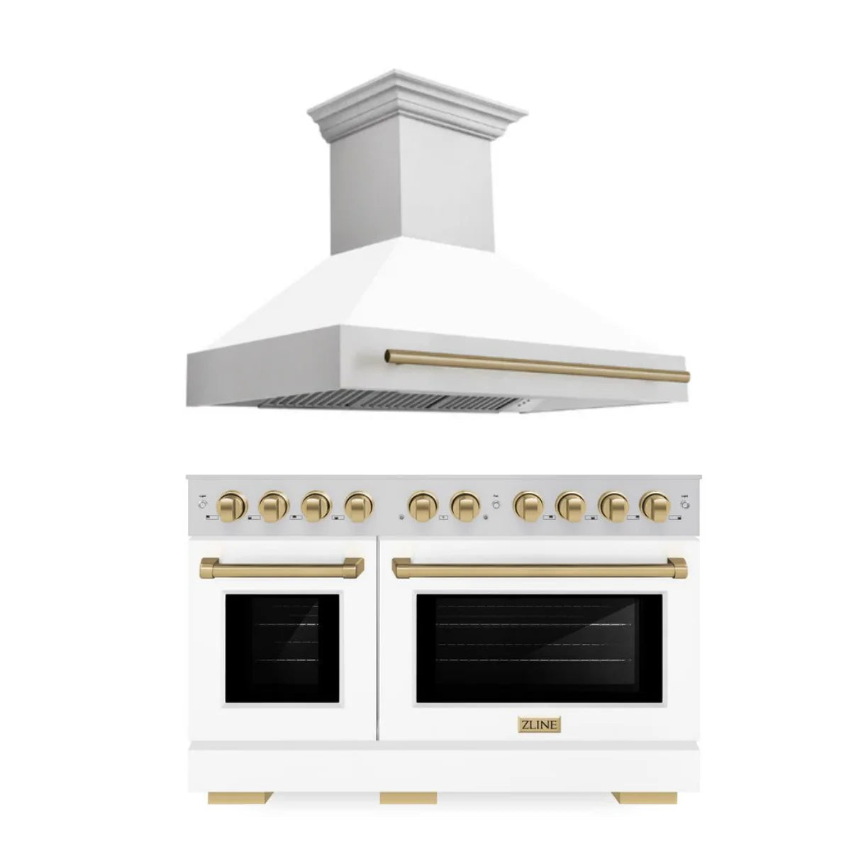 48 Gas Range and Range Hood in Stainless Steel V3872