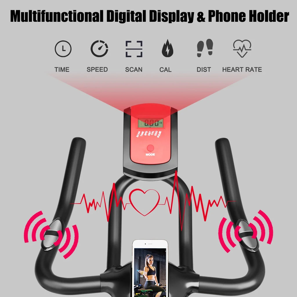 Indoor Cycling Bike with Heart Rate Monitor R22411