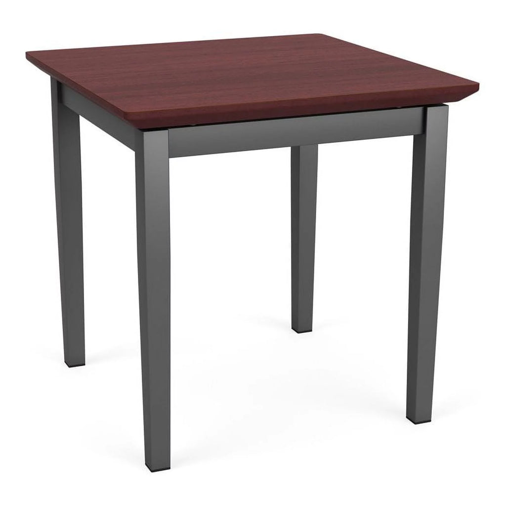 Charcoal and Chelsea Mahogany Steel End Table X9999