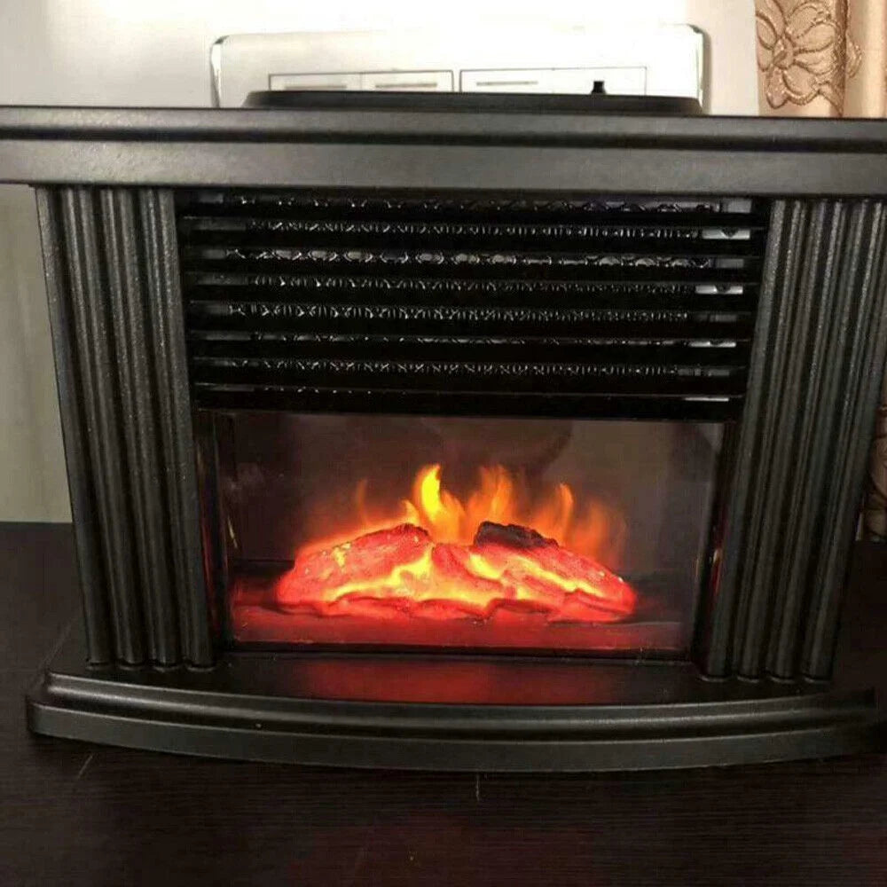 Portable Electric Fireplace Heater Adjustable 3D Flame R649483