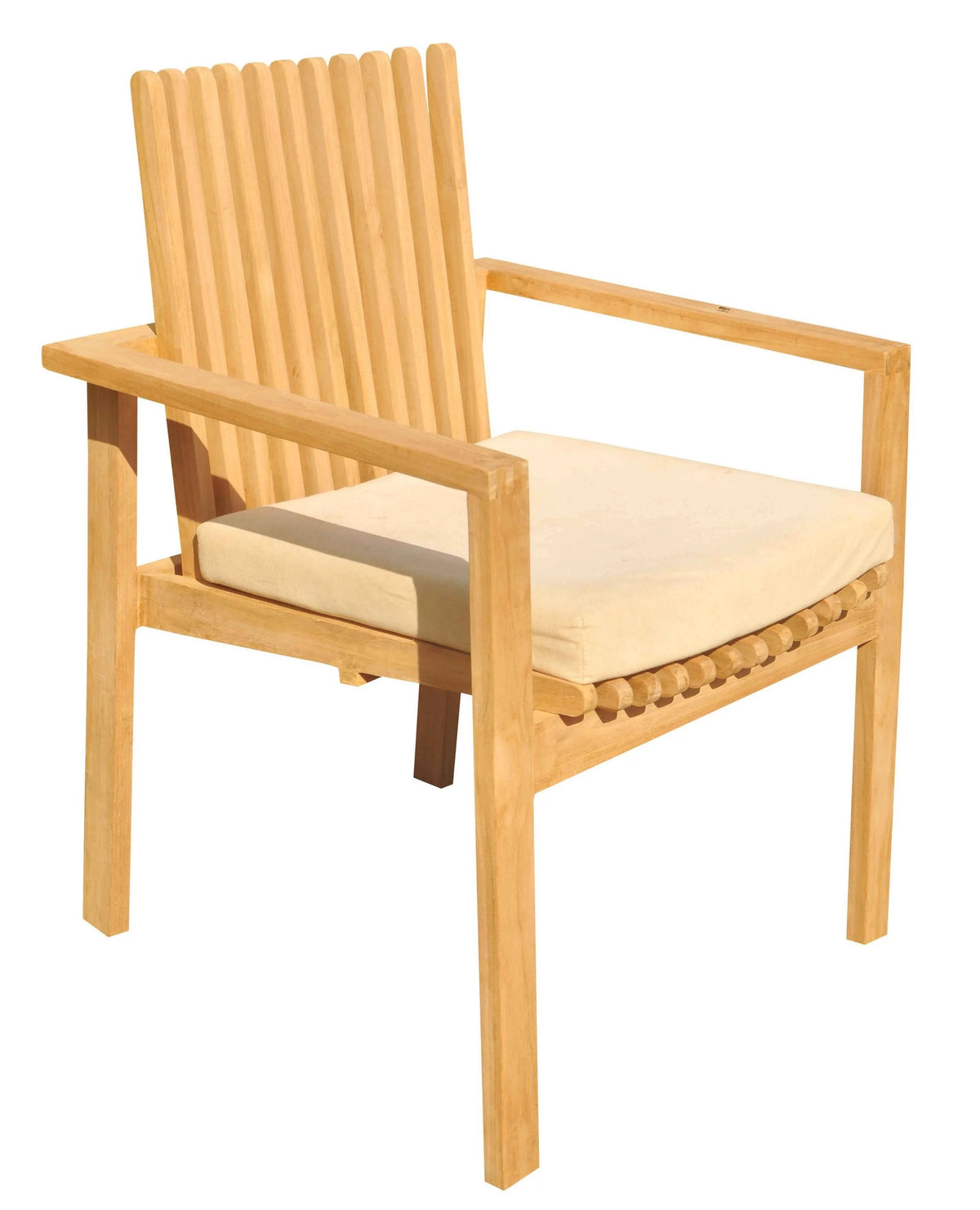 Grade-A Teak 6 Pc Dining Set with 48" Round Table and 5 Stacking Arm Chairs G9512