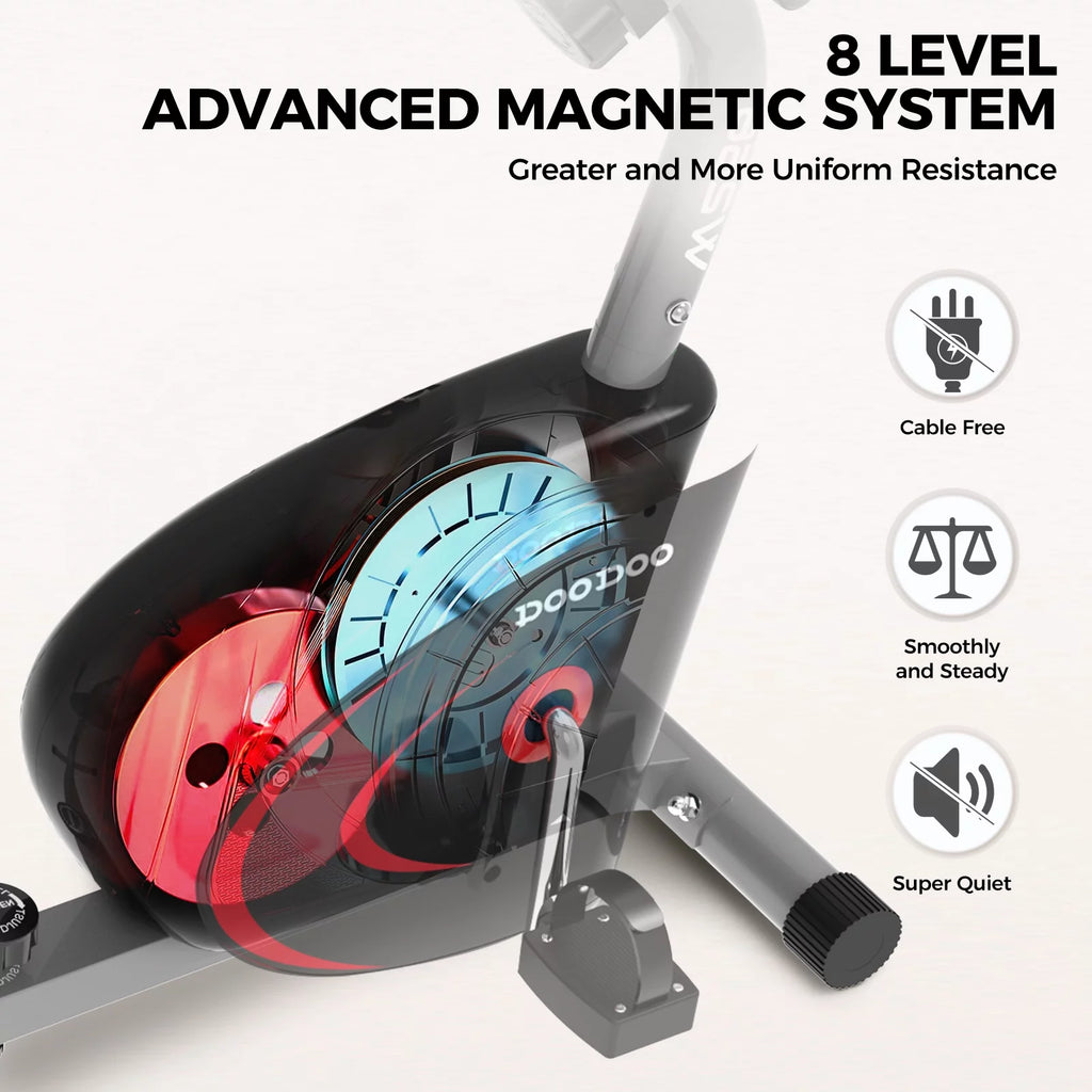 Recumbent Exercise Bike 8 Level Adjustable Magnetic Resistance E35069