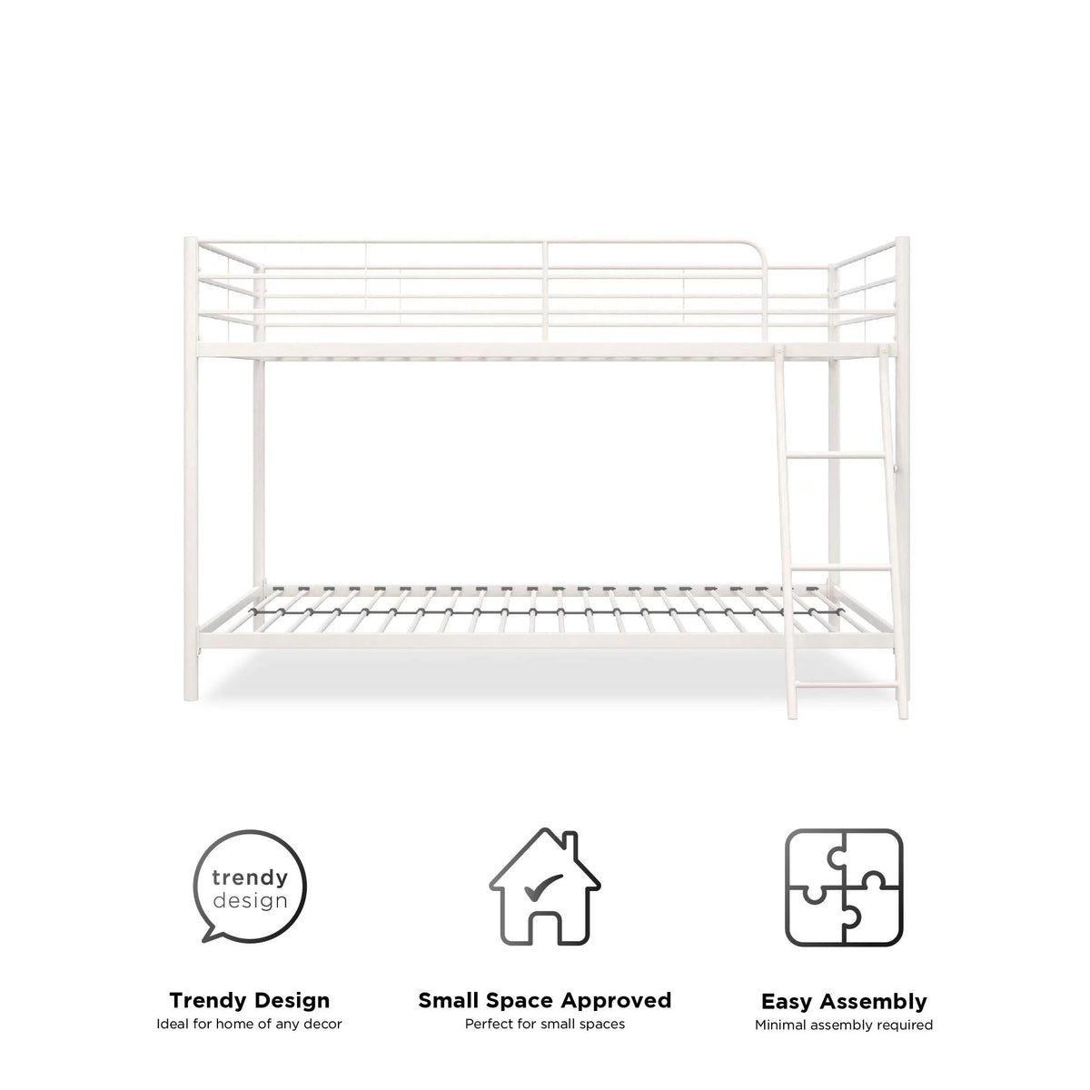 Black Twin-over-Twin Bunk Bed X92962