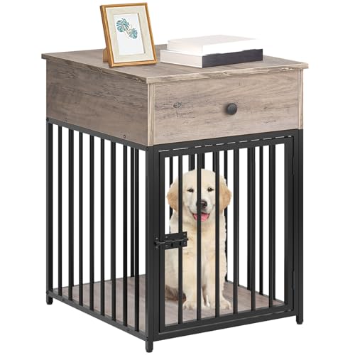 Wooden Dog Crate Furniture with Drawer I575715