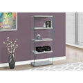 Grey Cement Tempered Glass Bookcase G341