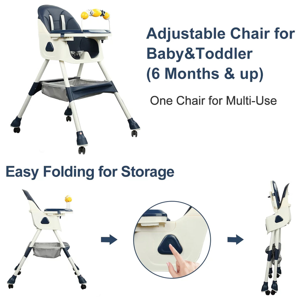 4-in-1 Baby High Chair Blue K213