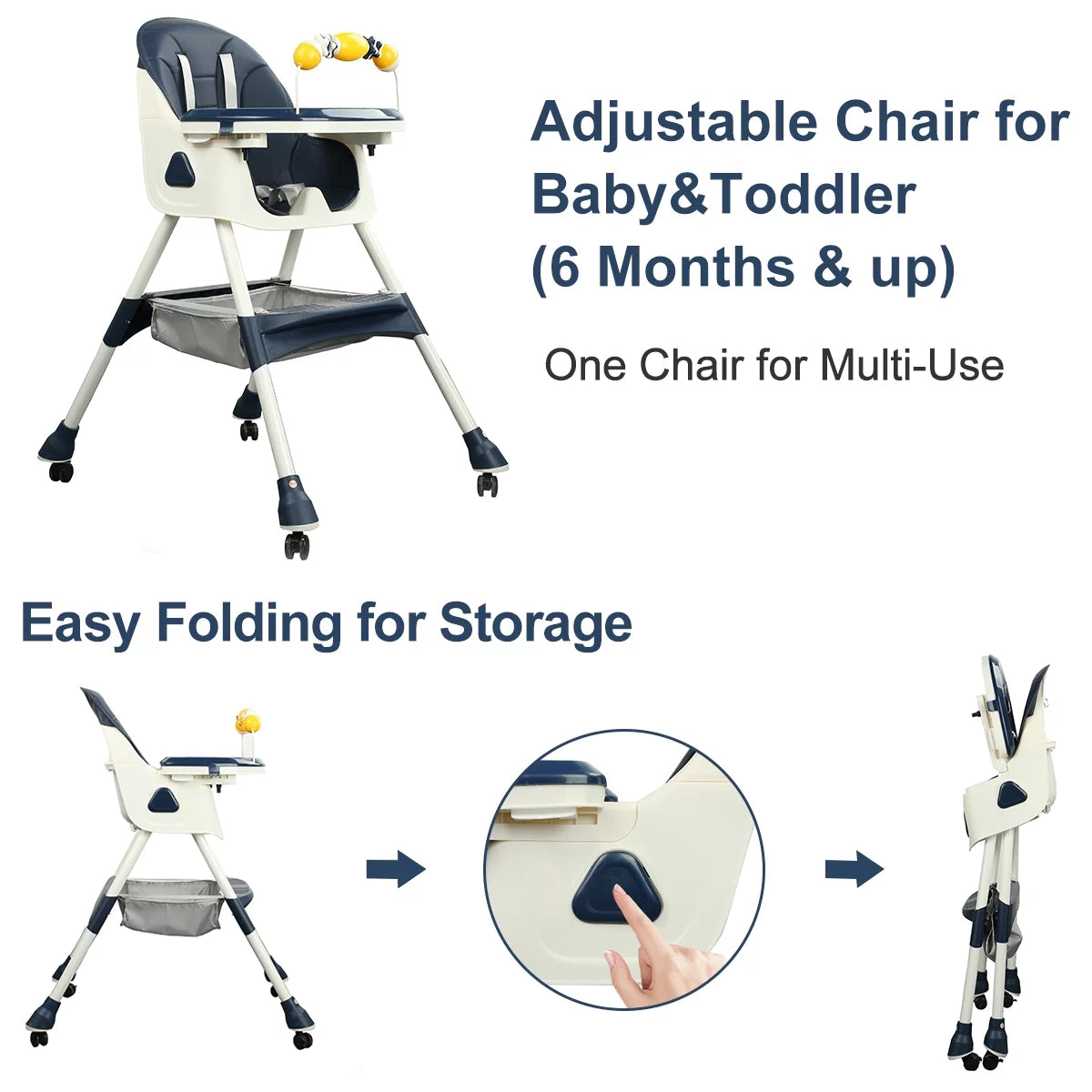 4-in-1 Baby High Chair Blue K213