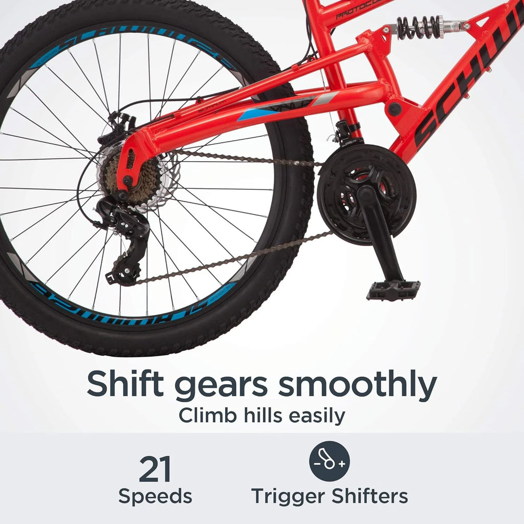26 In. Wheels 24-Speed Aluminum Full Suspension Mountain Bike N421