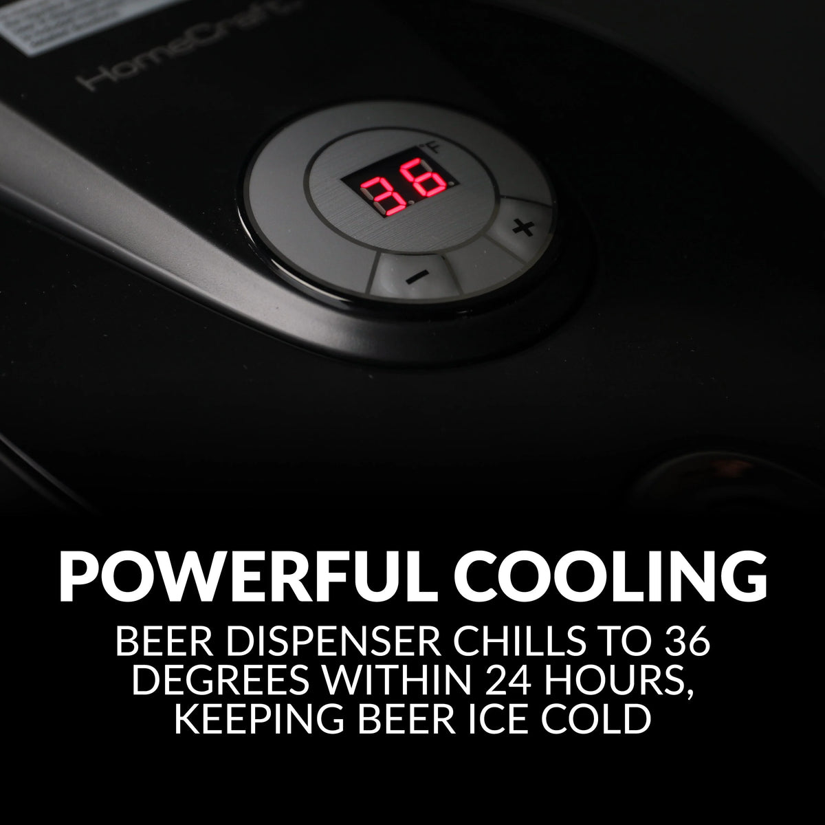 Black Stainless Steel Beer Growler Cooling System C38771