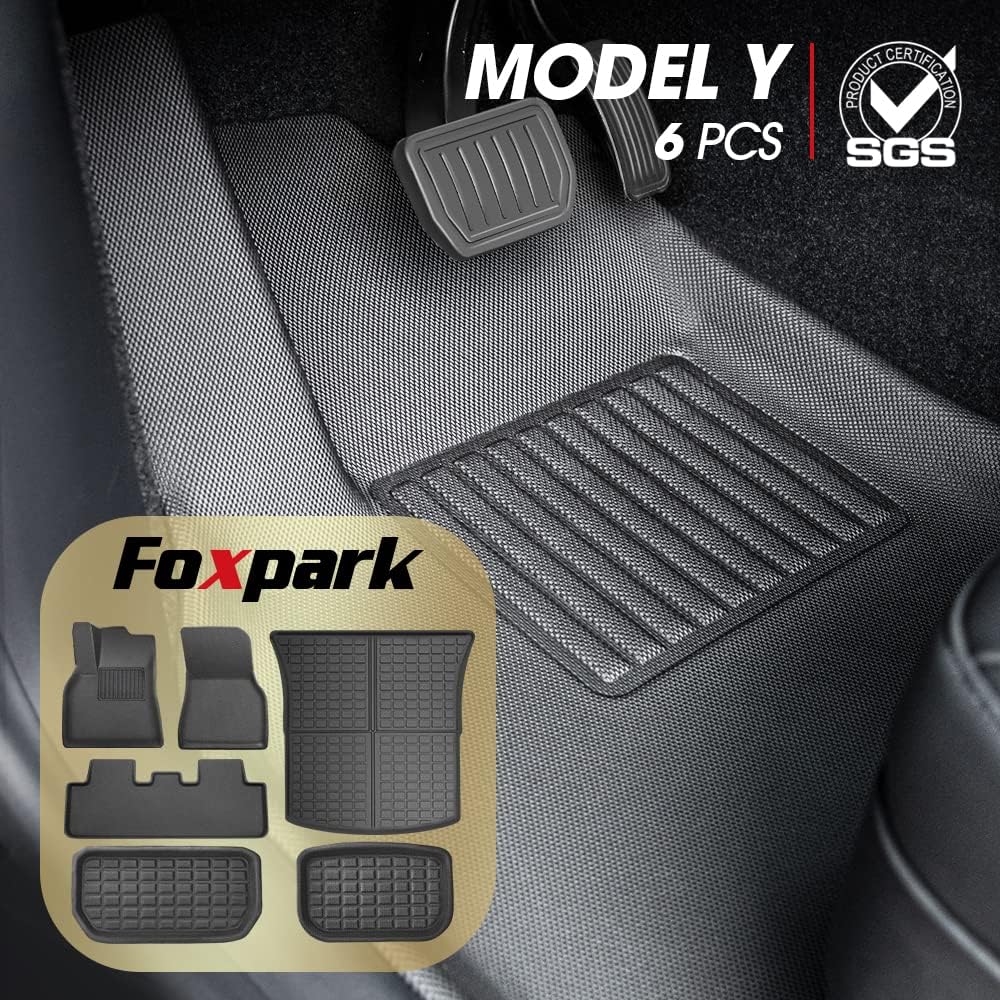 All Weather TPE Floor Mats Cargo Liner Trunk Mats 6 Pieces B50425