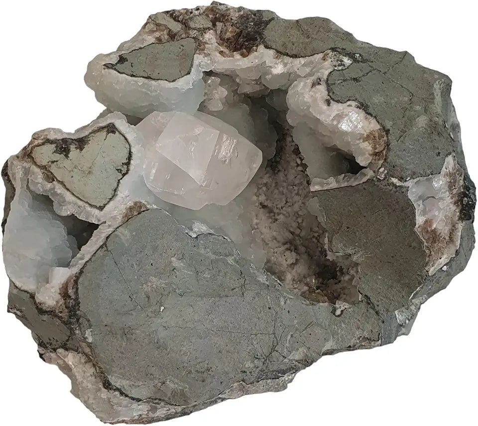 Calcite and Prehnite Mineral Q504861