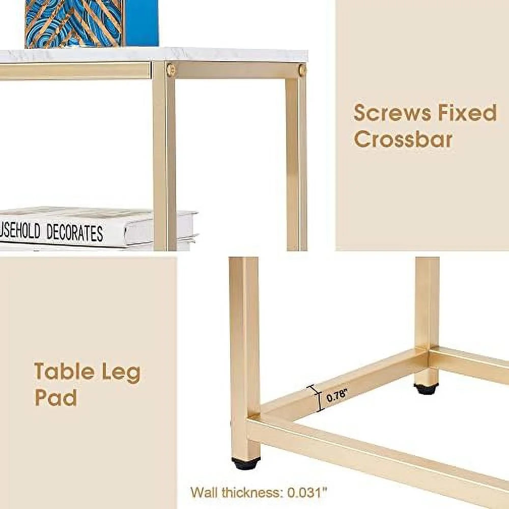 Narrow White Marble Console Table 47 inch Z86750