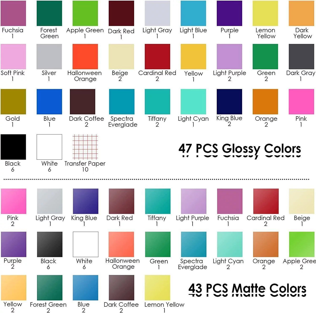 100 Pack 12"x12" Permanent Adhesive Vinyl R18963