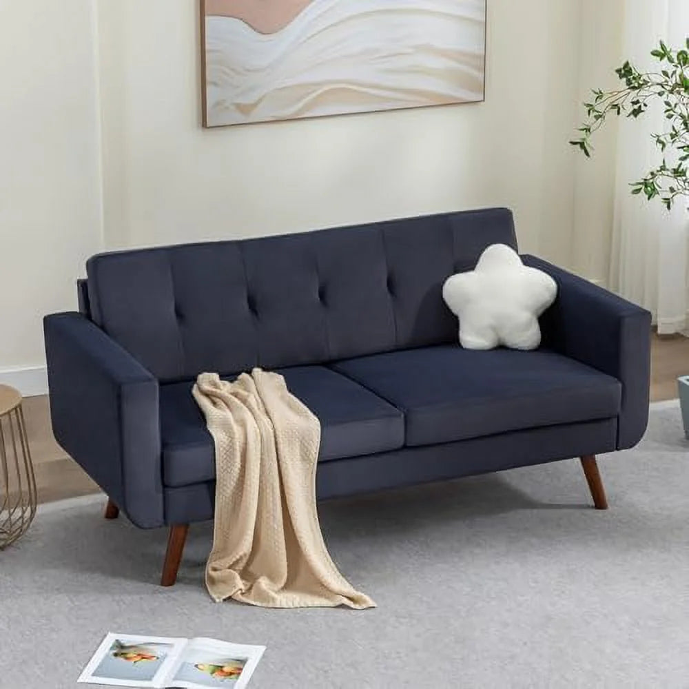 Green Velvet Loveseat Couch Y619