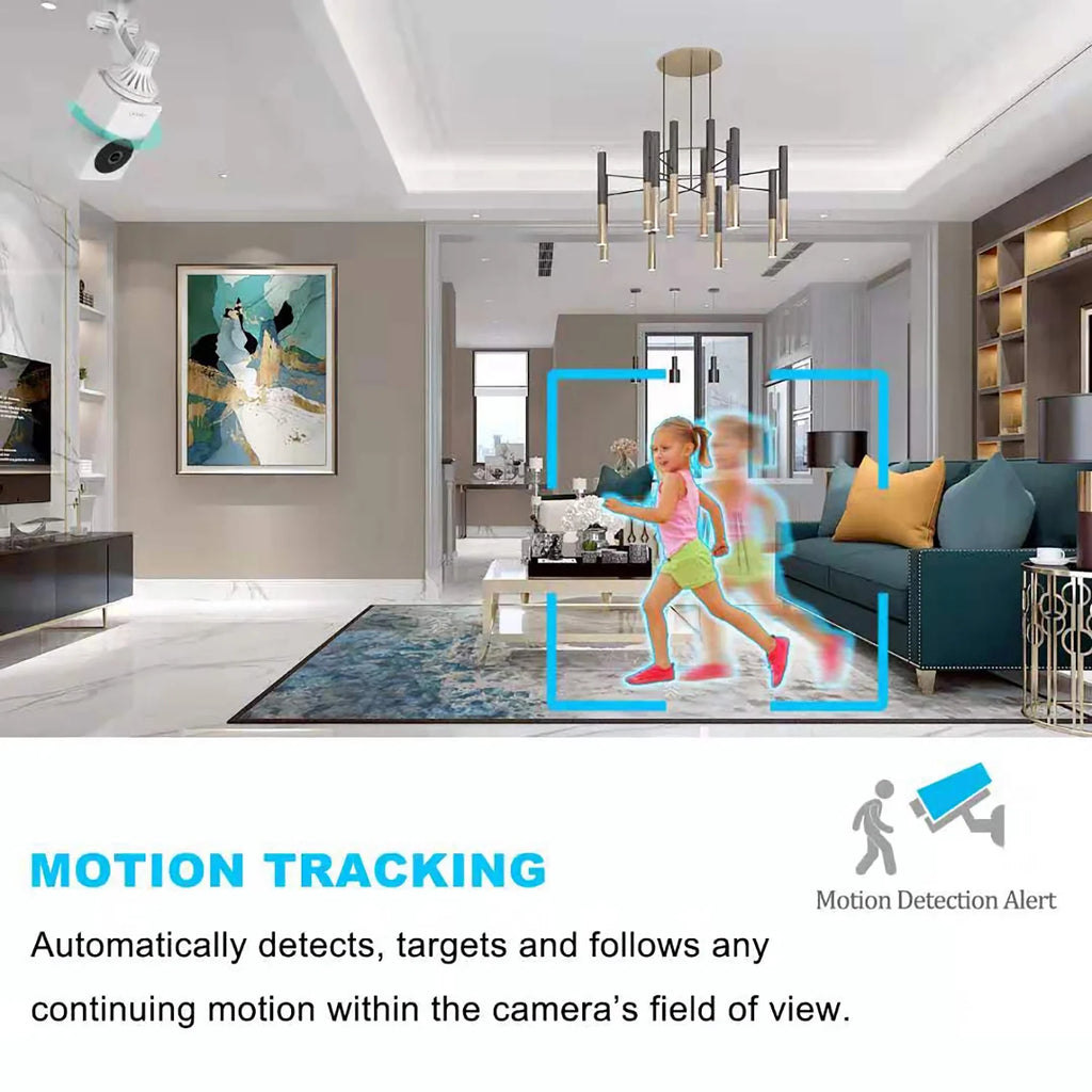 1080P Pan Tilt 8X Zoom Indoor Smart Camera with Night Vision Motion Detection 2-Way Audio P747282