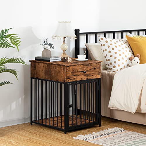 Wooden Dog Crate Furniture with Drawer I575715