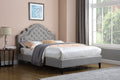 Classic Wood Platform Bed Queen Light Grey K498
