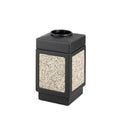 Black 38-Gallon Top Open Panel Trash Can M24047