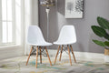 White Dining Chair Set of 2 Beech Wood Legs A149