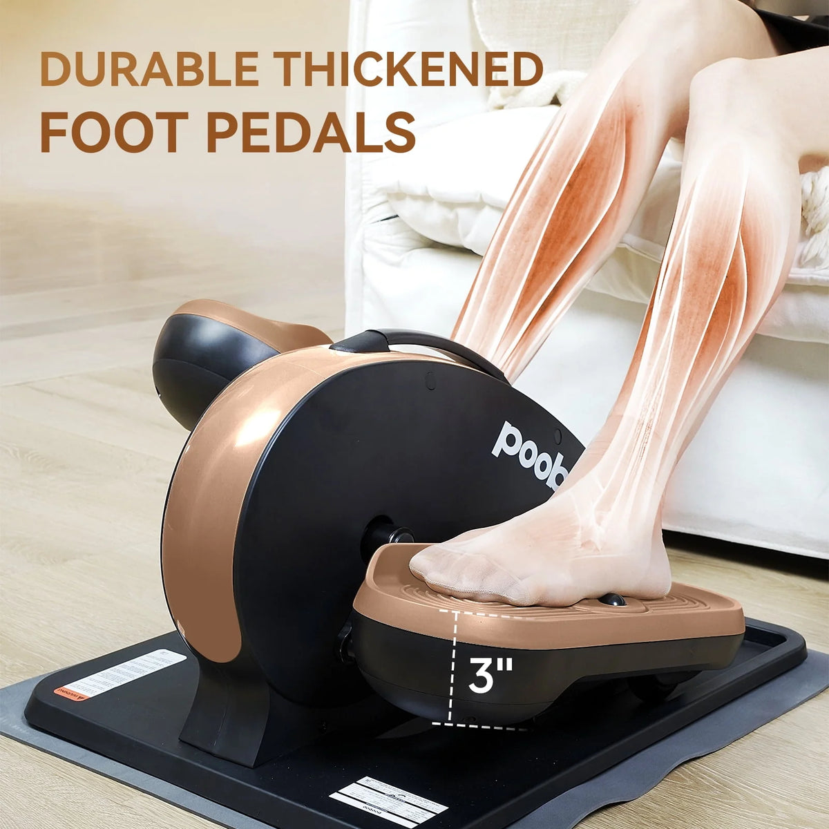 Under Desk Elliptical Machine with Adjustable Resistance T3130