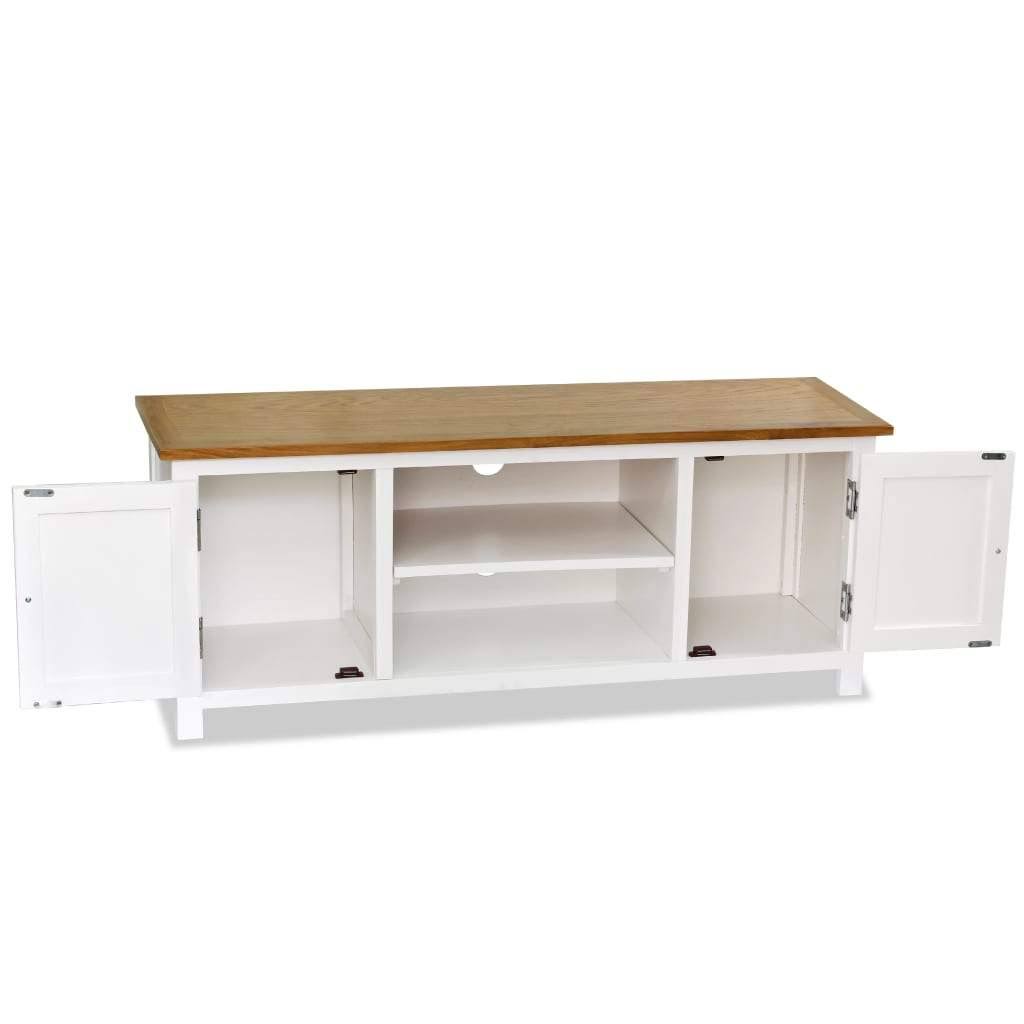 Solid Oak Wood TV Cabinet B542
