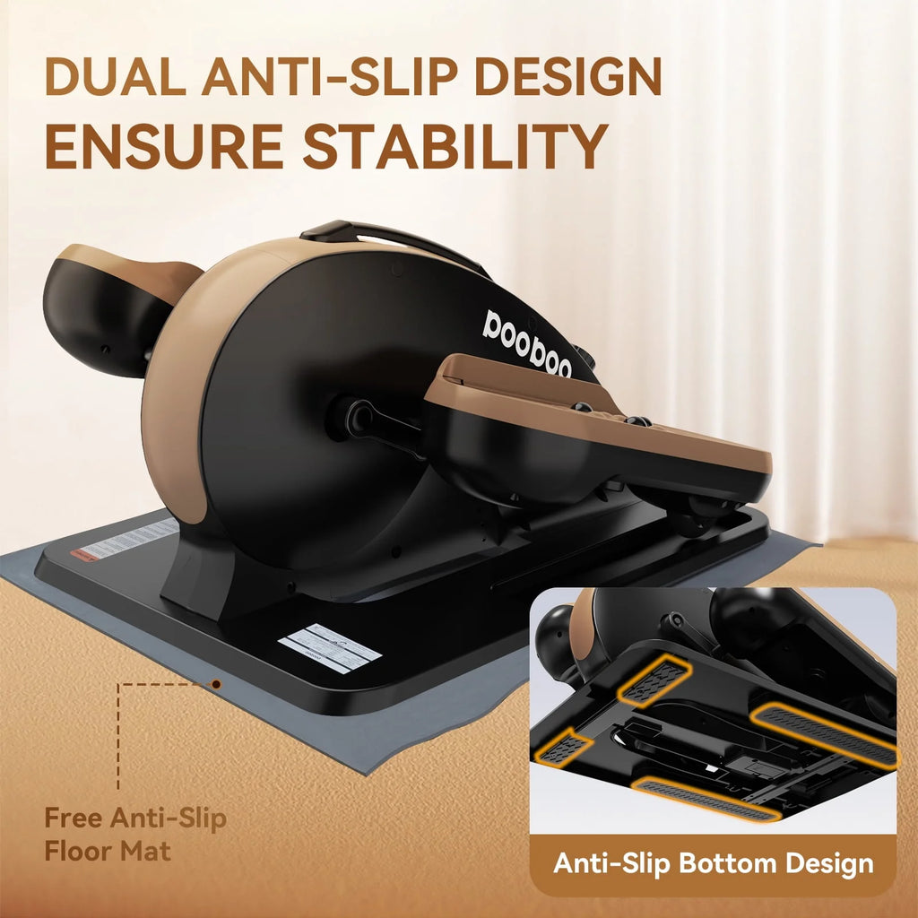Under Desk Elliptical Machine with Adjustable Resistance T3130