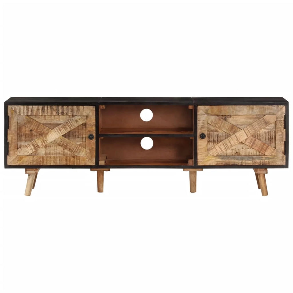 Rough Mango Wood and Solid Wood Acacia TV Stand D6005