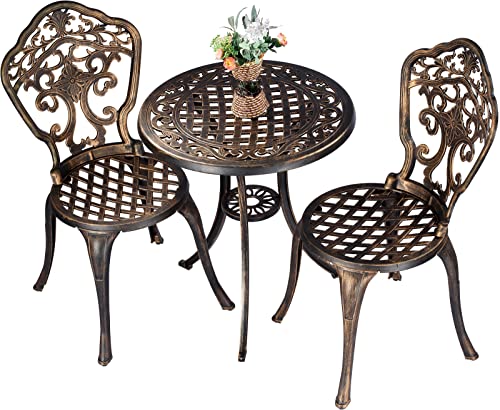 3 Piece Rustproof Cast Aluminum Bistro Set L303