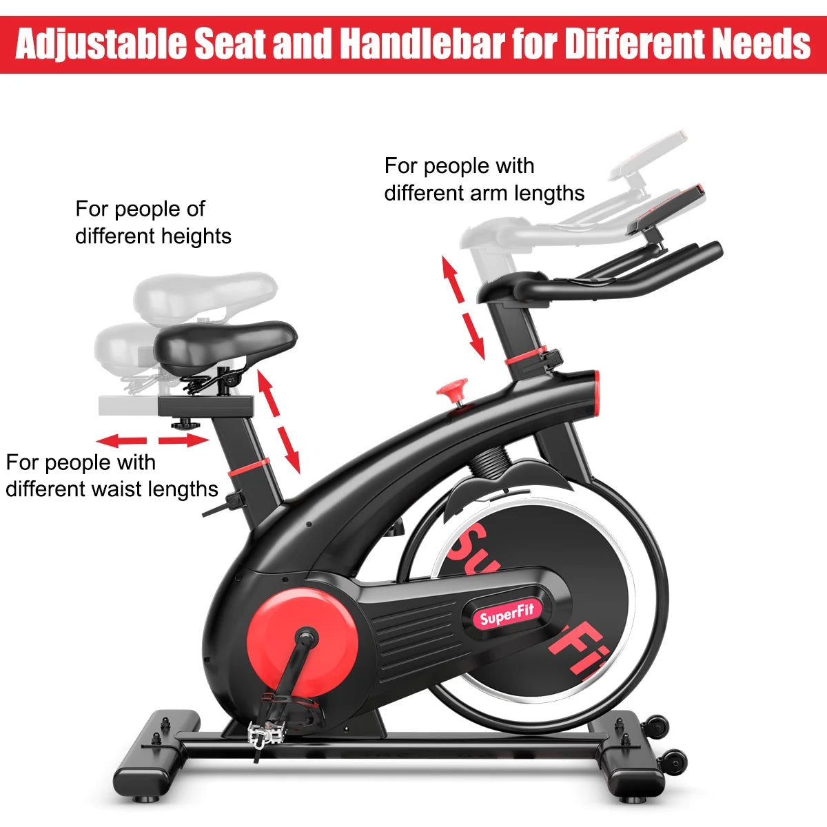 Indoor Cycling Bike with Heart Rate Monitor R22411