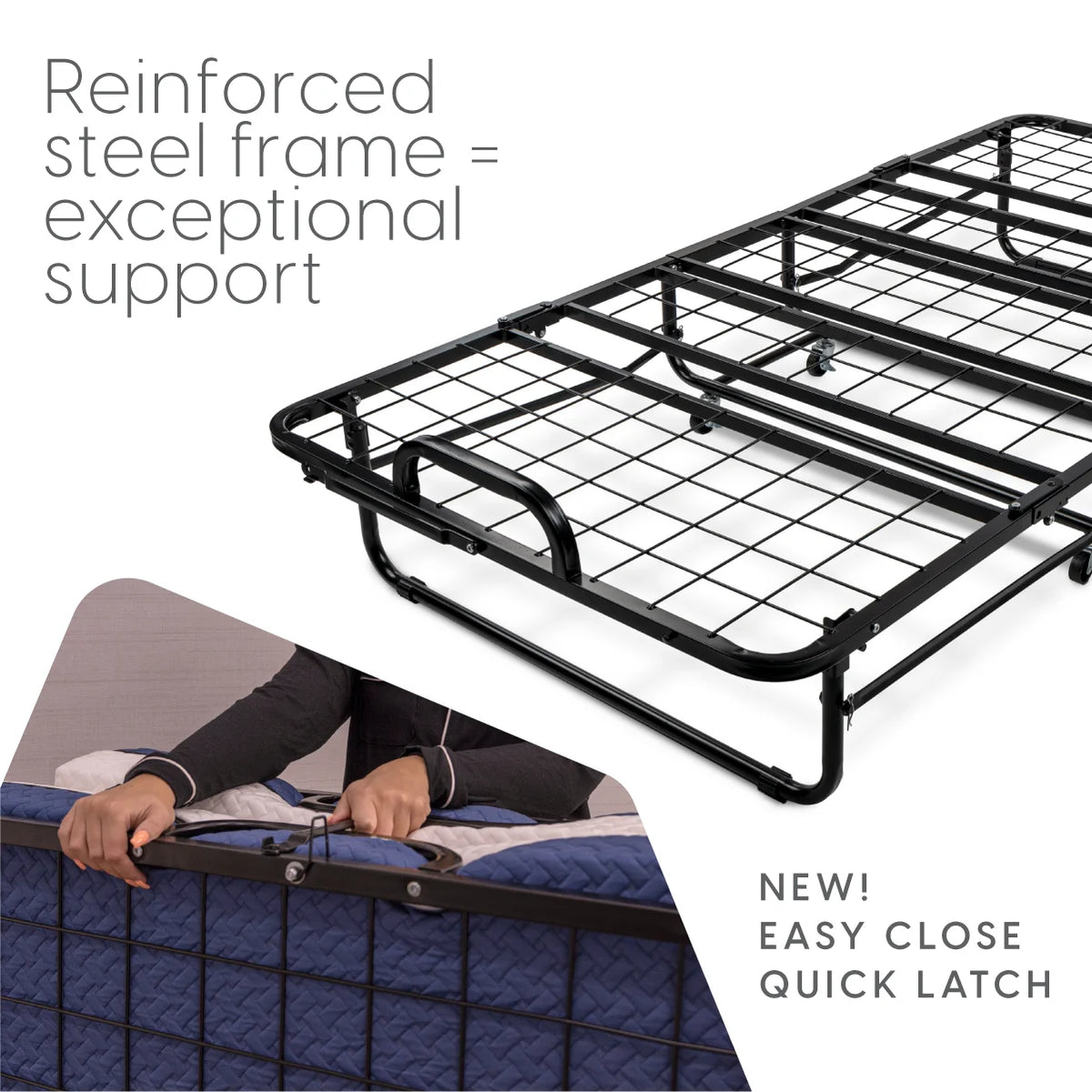 Folding Bed with Memory Foam Mattress Twin Size N33709