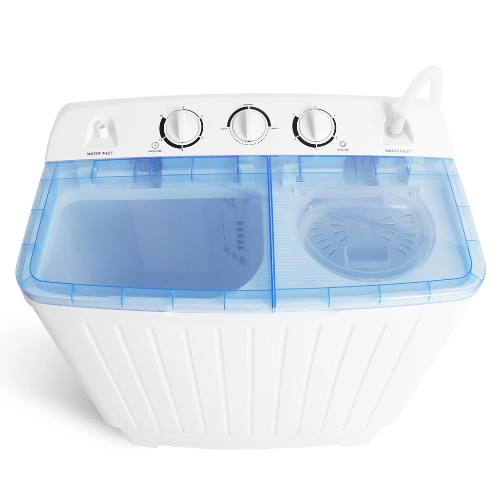 Portable Compact Twin Tub Washing Machine 11lb Washer 6.6lb Spin Dryer E180